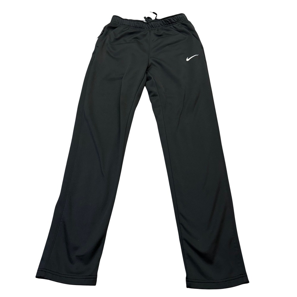 Nike Therma-FIT Pants Mens Small Tall Black Fleece Training Joggers Y2K